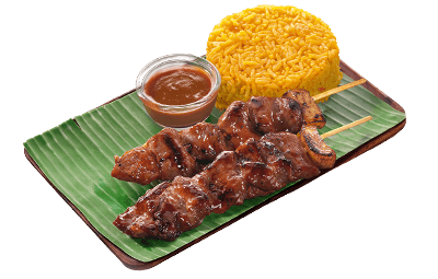 2 pc Pork BBQ, Peanut Sauce, Java Rice, Mang Inasal