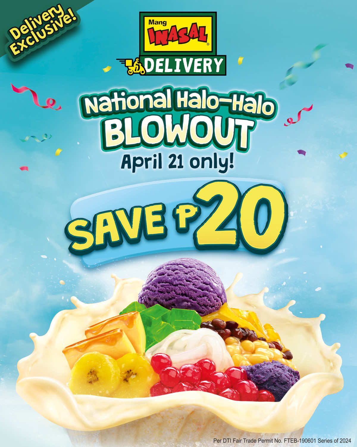 Mang Inasal, National Halo-Halo Blowout, Delivery