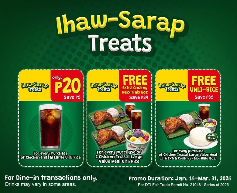 Mang Inasal, Ihaw-Sarap Combo Deals, Ihaw-Sarap Treats, 2025
