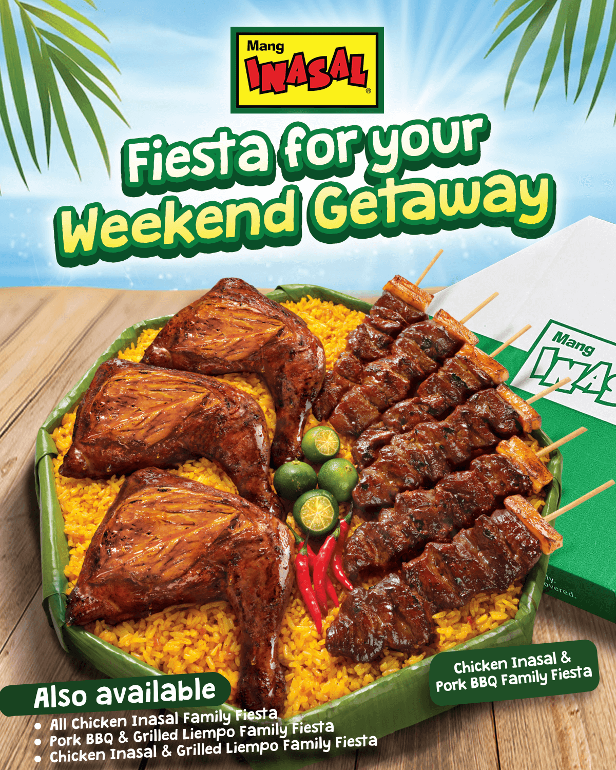 Mang Inasal, Family Fiesta, Chicken Inasal, Liempo, Pork BBQ, Java Rice