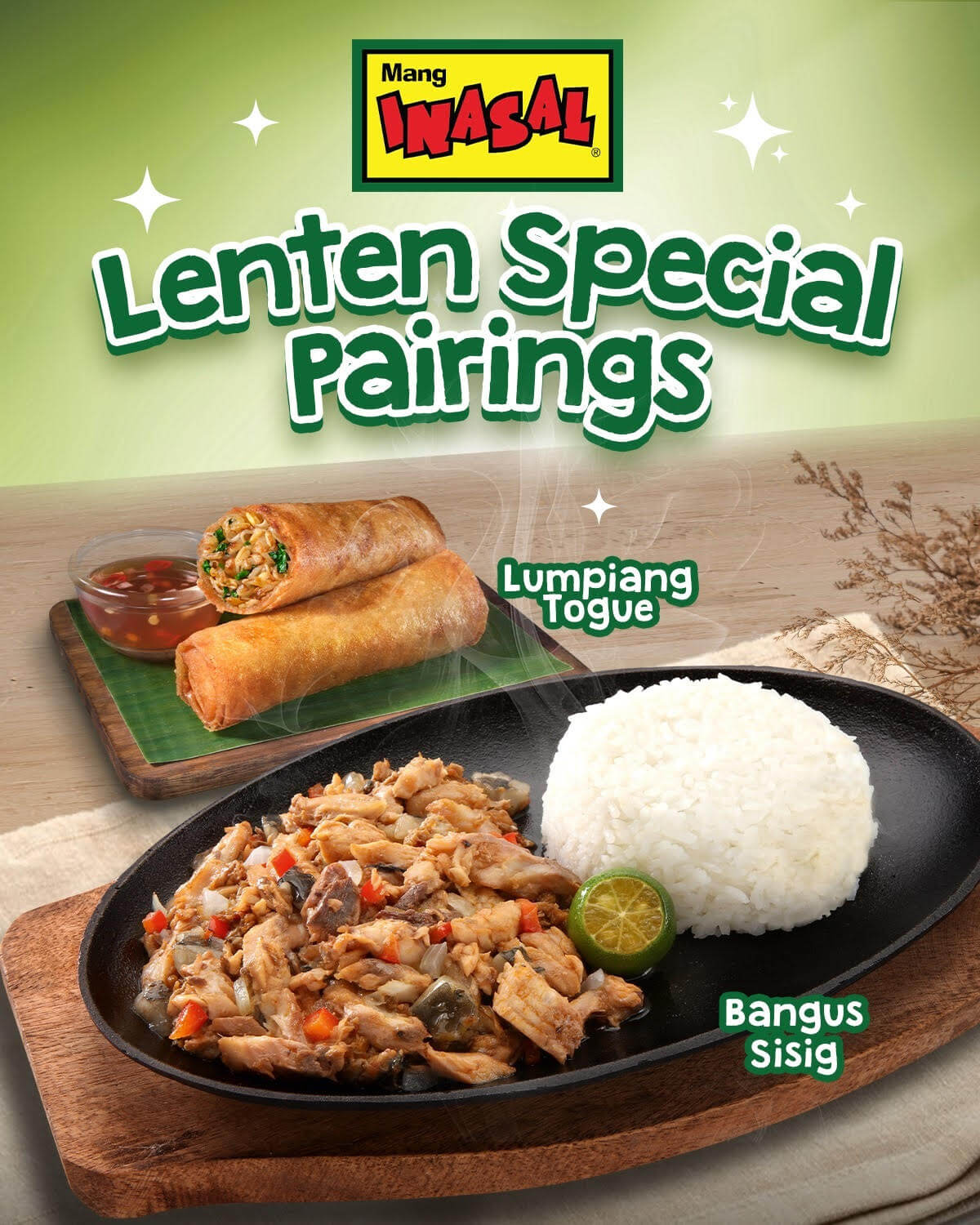 Mang Inasal, Holy Week, Lenten Season, 2025, Bangus Sisig, Lumpiang Togue