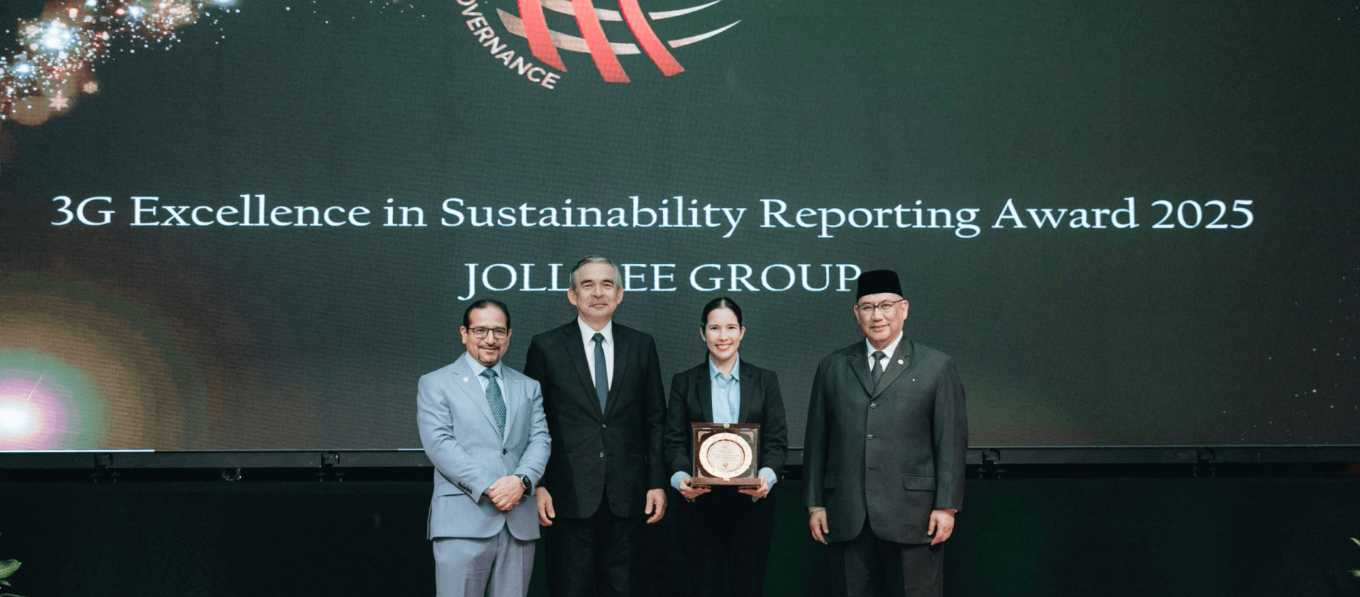 Jollibee Group recognized for sustainability reporting excellence at Global Good Governance Awards Jollibee Group recognized for sustainability reporting excellence at Global Good Governance Awards