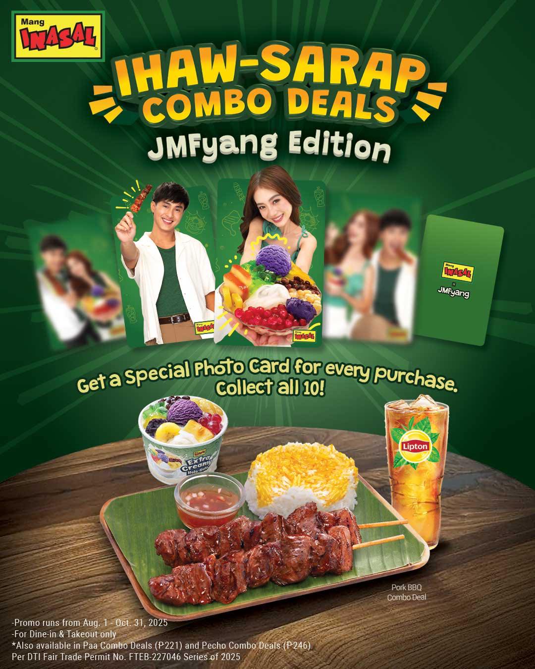 Collect all 10 JMFyang photocards with Mang Inasal Ihaw-Sarap Combo Deals