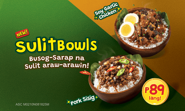 Must-try: ₱89 Mang Inasal Pork Sisig and Soy Garlic Chicken SulitBowls
