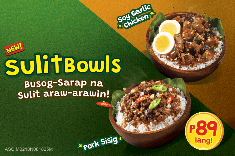 Must-try: ₱89 Mang Inasal Pork Sisig and Soy Garlic Chicken SulitBowls Must-try: ₱89 Mang Inasal Pork Sisig and Soy Garlic Chicken SulitBowls
