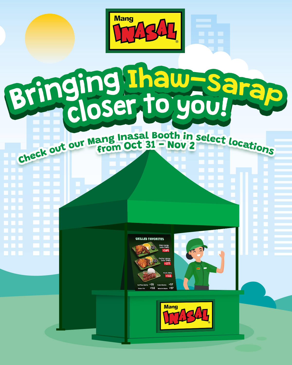 Mang Inasal brings Ihaw-Sarap to memorial parks this Undas Mang Inasal brings Ihaw-Sarap to memorial parks this Undas