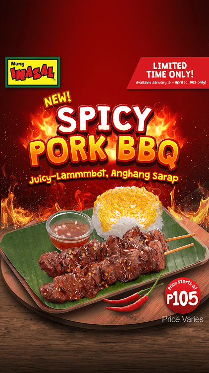 Enjoy Mang Inasal Spicy Pork BBQ until April 30
