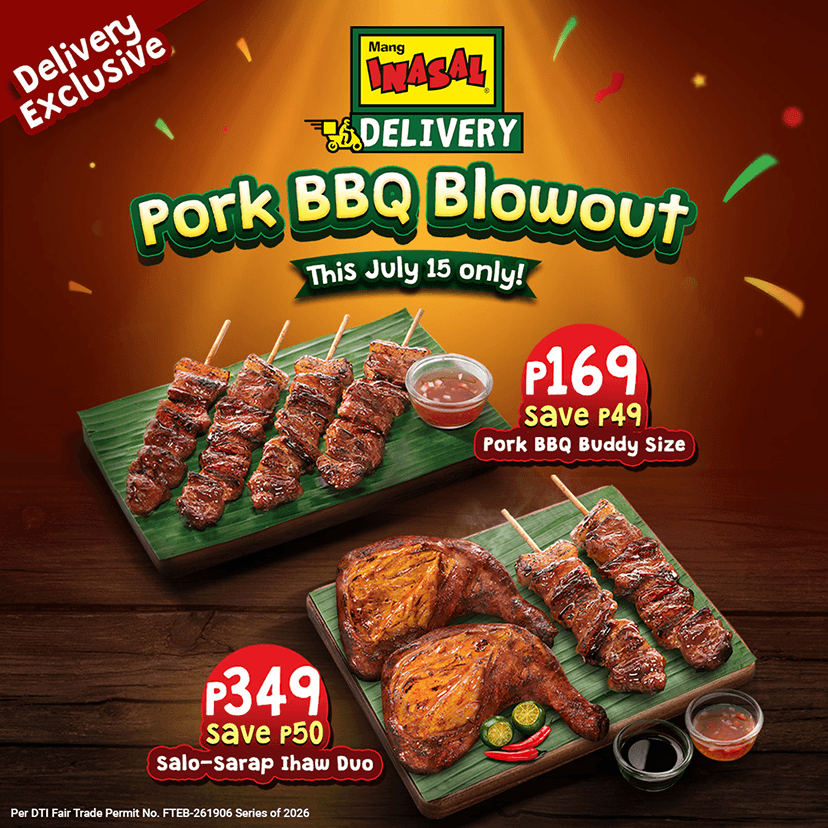 Mang Inasal brings one-day Pork BBQ Blowout Delivery Edition this July 15
