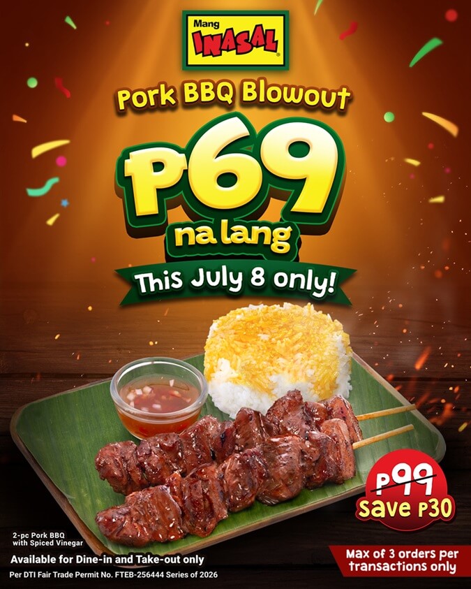 Save the date: Mang Inasal National Pork BBQ Blowout on July 8