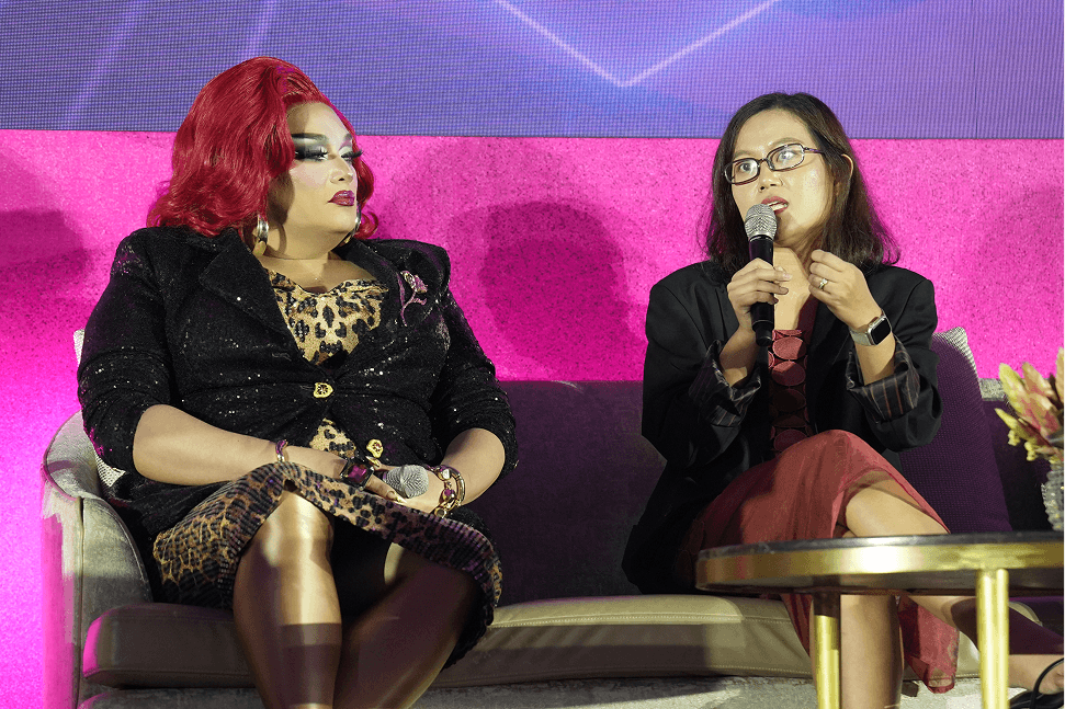 Alvarez-Jagolino (right) with PROBE Content Creator Your Tita Baby